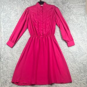 Chaus Magenta Long Sleeve Dress
